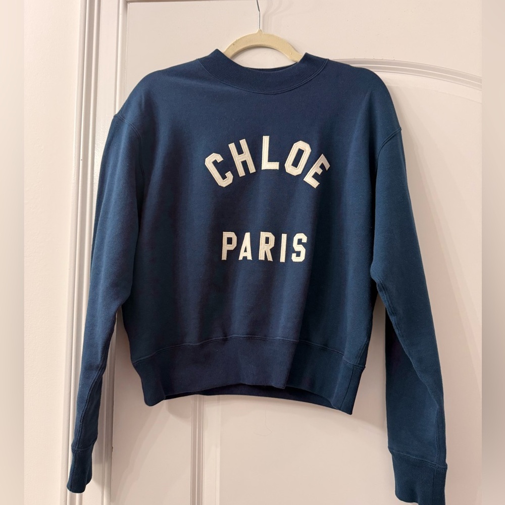 ✨ CHLOE navy logo sweatshirt $1,190 - Picture 4 of 5